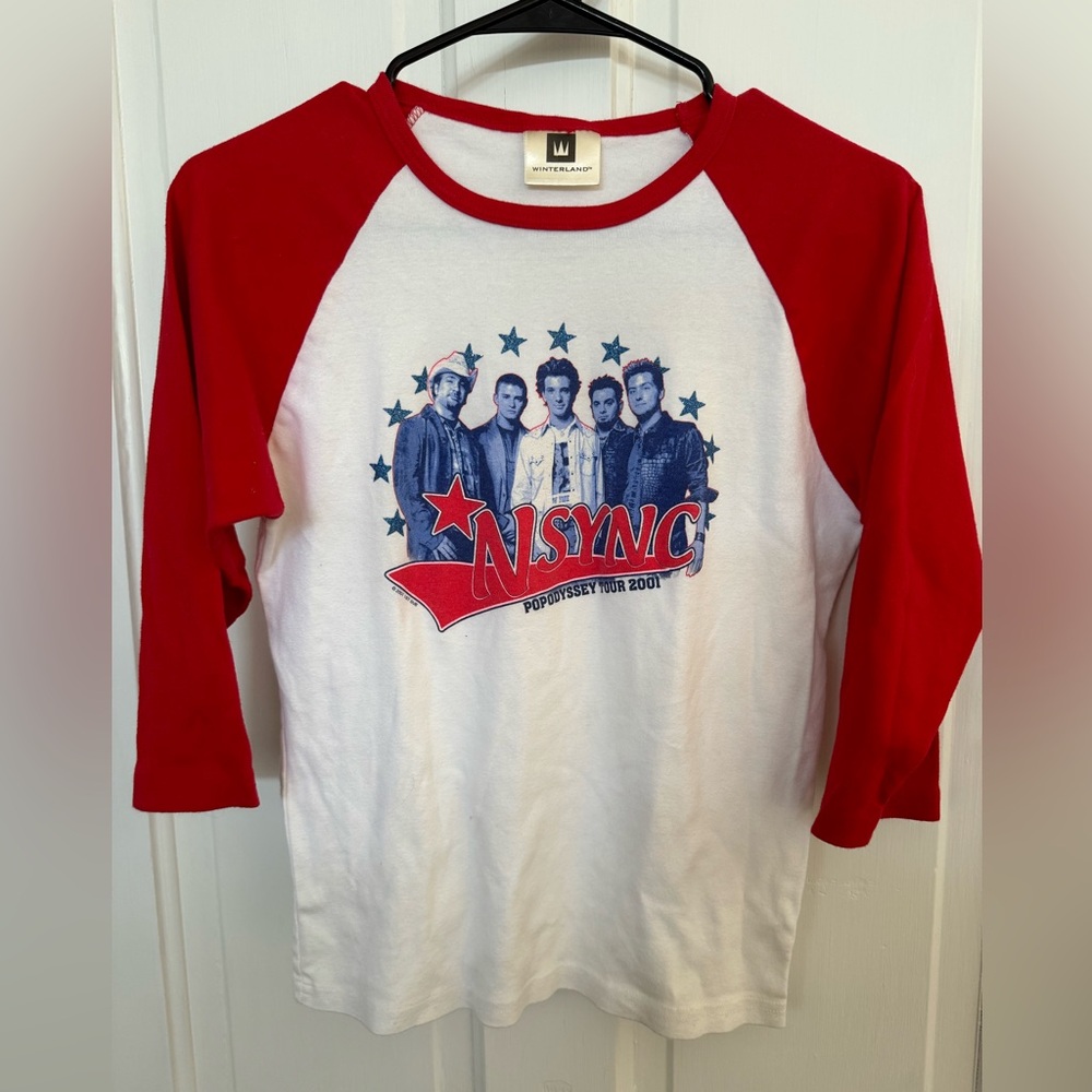 Vintage *NSYNC 2001 Popodyssey Tour Raglan Tee, Youth L
